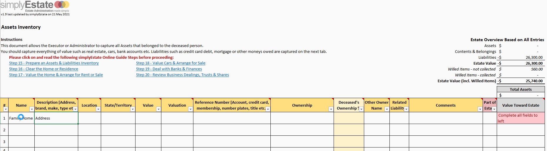 Simple Estate Planning Checklists & Tools simplyEstate