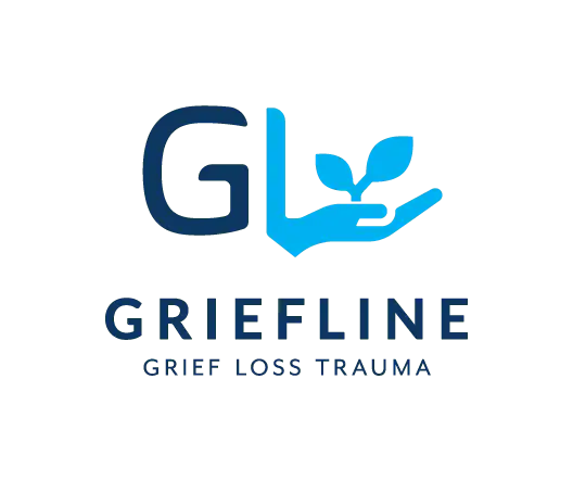 blue logo of griefline to provide executors and family members with bereavement assistance after a loss in Perth Western Australia WA Sydney New South Wales NSW Melbourne Victoria VIC Brisbane Queensland QLD