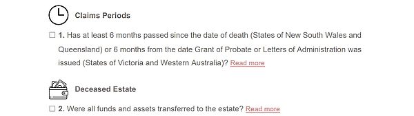 Quick Checklist: 10 Important Tasks to Finalise & Distribute the Estate a picture of a checklist to help determine if a deceased estate can be finalised and distributed