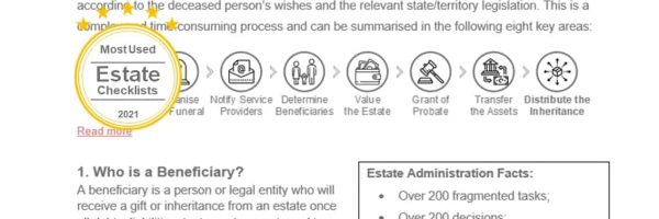 a picture of a guide to help beneficiaries to understand what the deceased estate administration involves