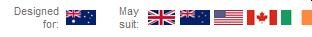 Designed for AUS May suit_312x37_75 showing flags of australia united kingdom new zealand united states of america canada and ireland to show possible suitability of documents