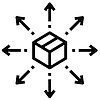 simplyDistribute box with arrows symbolysing the deceased estate distribution